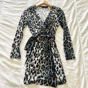 ⭐️AKIRA | Snow Leopard Wrap Dress | S